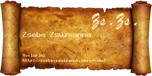 Zsebe Zsuzsanna névjegykártya
